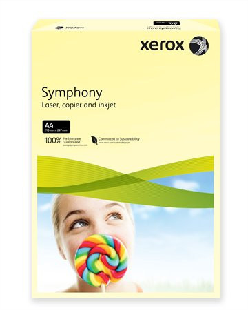 Copy paper, colour, A4, 80 g, XEROX "Symphony", light yellow (pastel)