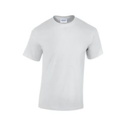   Póló, férfi, környakú, 100% pamut, M méret "Gildan", fehér