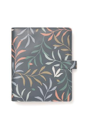 Calendar, ring-shaped, with inserts, A5, FILOFAX "Botanical", dark blue