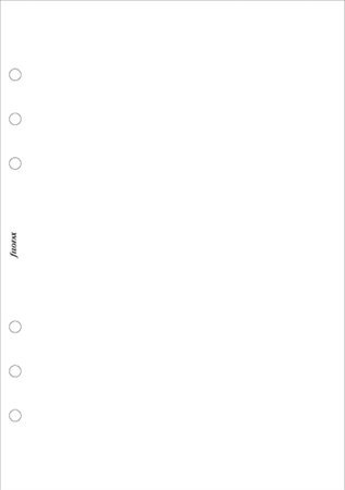 Calendar insert, notepad, personal size, plain, FILOFAX, white
