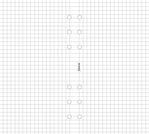 Calendar insert, personal size, checkered, FILOFAX, white