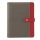 Calendar, ring-shaped, with inserts, "L", leatherette, SATURNUS, "426", grey-red