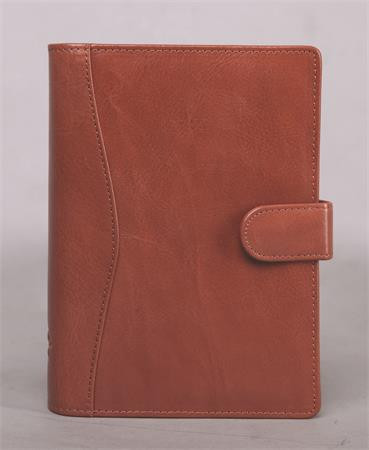 Calendar, ring-shaped, with inserts, "M", cowhide, SATURNUS, "212", brown