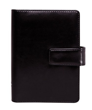 Calendar, ring-shaped, with inserts, "M", leatherette, SATURNUS, "223", black