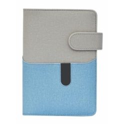   Calendar, ring-shaped, with inserts, "M", leatherette, SATURNUS, "229", grey-blue