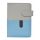 Calendar, ring-shaped, with inserts, "M", leatherette, SATURNUS, "229", grey-blue