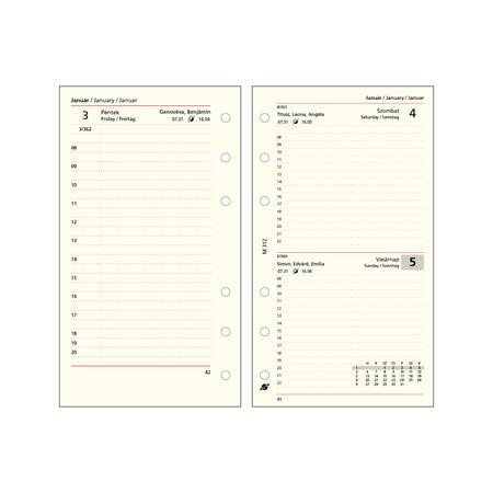Calendar insert, planner, daily, "M", SATURNUS, chamois 2025