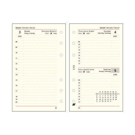 Calendar insert, planner, daily, "S", SATURNUS, chamois 2025