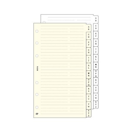 Calendar insert, telephone register, "S", SATURNUS, white