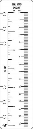 Calendar insert, ruler, "S", SATURNUS