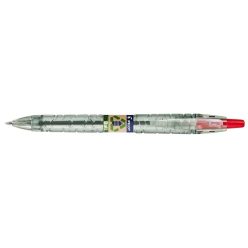  Golyóstoll, 0,27 mm, nyomógombos, PILOT "B2P EcoBall", piros