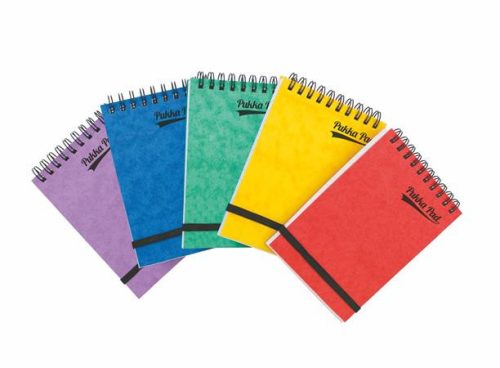 Notebook, 202x127 mm, lined, 150 pages, PUKKA PAD "Pressbooard", mixed colours