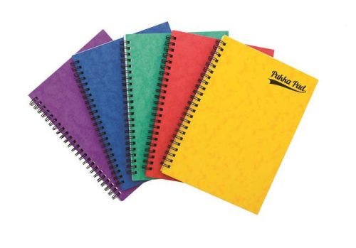 Spiral notebook A5, 60 pages, PUKKA PAD "Pressboard", mixed colour