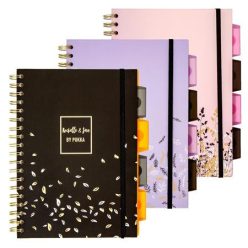   Spiral notebook, B5, lined, 100 pages, PUKKA PAD "Rochelle & Jess Project Book", mixed colour