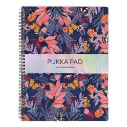   Spirálfüzet, A4+, vonalas, 80 lap, PUKKA PAD "Jotta Bloom", vegyes minta