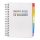 Spiral notebook, B5, lined, 200 pages, PUKKA PADS "White Project Book", white