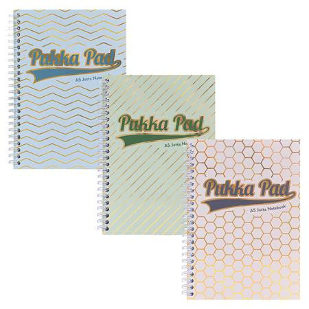 Spiral notebook, A5, lined, 100 pages, PUKKA PAD "Haze Jotta", mixed colour
