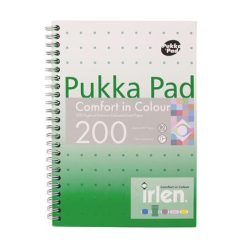   Spiral notebook A5, 100 sheets, PUKKA PAD "Irlen Jotta Green"