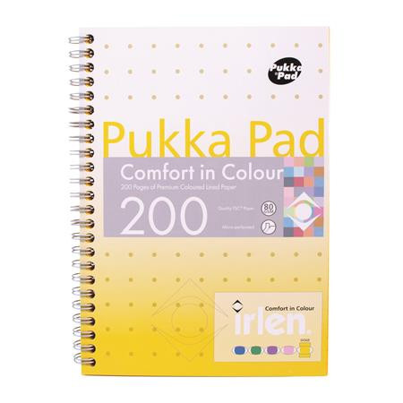 Spiral notebook, A5, ruled, 100 pages, PUKKA PAD "Irlen Jotta Gold"