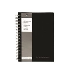   Spiral notebook, A5, ruled, 80 pages, PUKKA PAD "Black", black