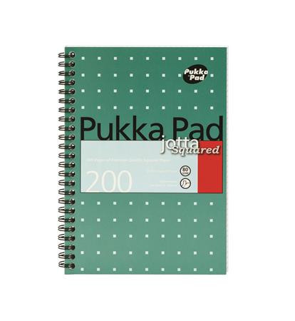 Spiral notebook, A5, checkered, 100 pages, PUKKA PAD, "Metallic Jotta"
