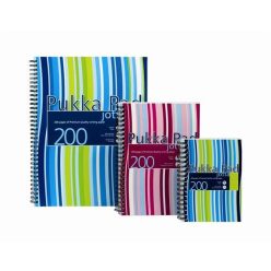   Spirálfüzet, A4+, vonalas, 100 lap, PUKKA PAD "Stripe Jotta"