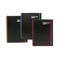   Spirálfüzet, A4+, vonalas, 100 lap, PUKKA PAD, "Neon notepad"