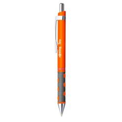   Golyóstoll, 0,8 mm, nyomógombos, neonnarancs tolltest, ROTRING "Tikky", kék
