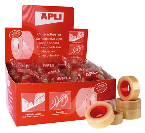 Adhesive tape, 19 mm x 33 m, APLI "Transparent", transparent