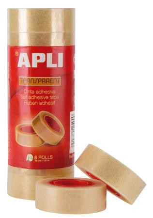 Adhesive tape, 19 mm x 33 m, APLI "Transparent", transparent