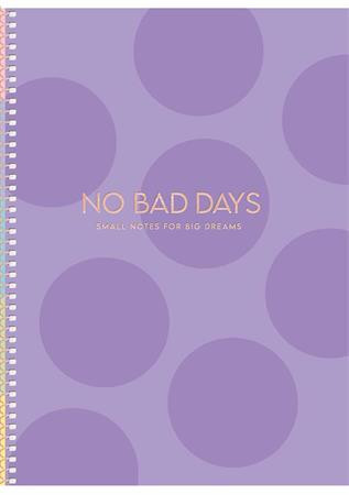 Spiral notebook, B5, checkered, 80 pages, hardcover, SHKOLYARYK "No bad days", mixed