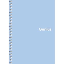   Spiral notebook, A6, checkered, 80 pages, PP cover, SHKOLYARYK "Genius Pastel", mixed