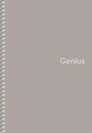 Spiral notebook, A5, checkered, 80 pages, PP cover, SHKOLYARYK "Genius", mixed