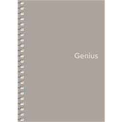   Spiral notebook, A6, checkered, 80 pages, PP cover, SHKOLYARYK "Genius", mixed