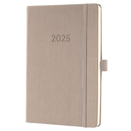 Calendar, A5, weekly, 2025, hard cover, SIGEL "Conceptum", taupe