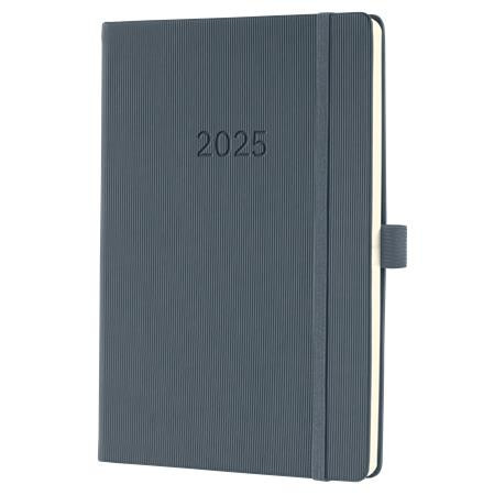 Calendar, A5, weekly, 2025, hard cover, SIGEL "Conceptum", dark grey