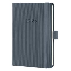   Calendar, A6, weekly, 2025, hard cover, SIGEL "Conceptum", dark grey