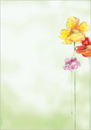 Preprinted paper, A4, 90g, SIGEL "Spring Flowers"