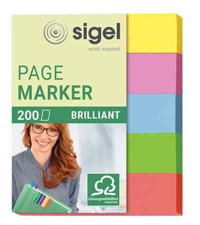 Label, paper, 5x40 sheets, 12x50 mm, SIGEL "Brilliant Mini", mixed colour