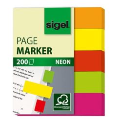   Label, paper, 5x40 sheets, 12x50 mm, SIGEL "Neon Mini", mixed colour