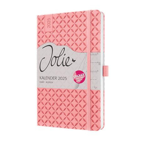 Calendar, A5, weekly, 2025, hard cover, SIGEL "Jolie", pink