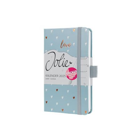 Calendar, A6, weekly, 2025, hard cover, SIGEL "Jolie", Grey love