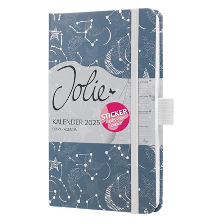 Calendar, A6, weekly, 2025, hard cover, SIGEL "Jolie", Cosmic Fantasy Blue