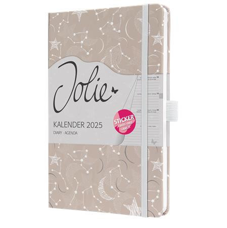 Calendar, A5, weekly, 2025, hard cover, SIGEL "Jolie", Cosmic Fantasy Beige