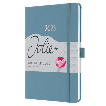 Calendar, A5, weekly, 2025, embossed cover, SIGEL "Jolie", cobalt blue