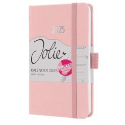   Calendar, A6, weekly, 2025, embossed cover, SIGEL "Jolie", soft pink