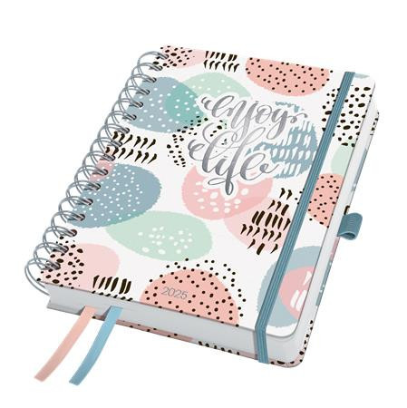 Calendar, spiral, A5, weekly, 2025, hard cover, SIGEL "Jolie", Rose Inspiration