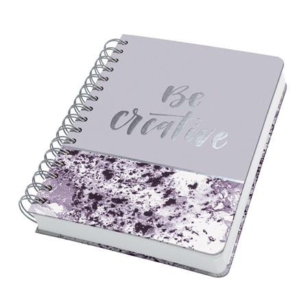 Spiral notebook, 168x215 mm, 120 pages, hardcover, SIGEL "Jolie", Violet Marble