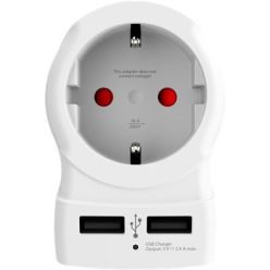   Adapter, Egyesült Királyságba utazóknak, USB, földelt, SKROSS