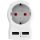 Adapter, Egyesült Államokba utazóknak, USB, földelt, SKROSS